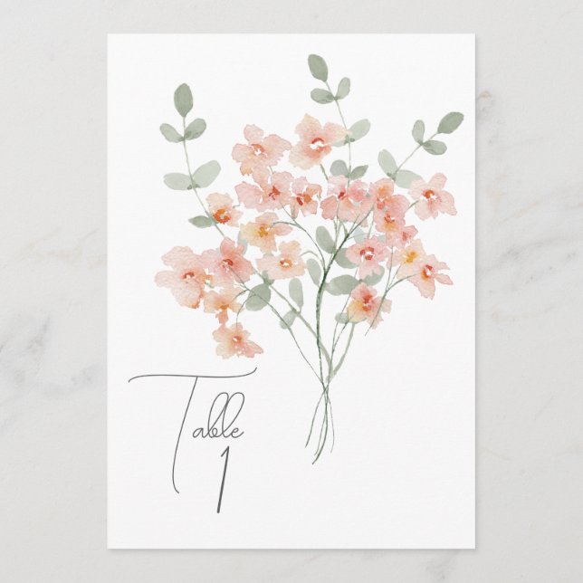 Programme Elégante Pêche et aquarelle verte Florale (Dos)