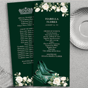 Programme Elégante quincaine verte émeraude Tiara et Rose