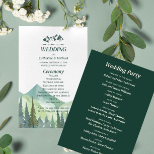 Programme Emerald Green Mountain Pine Rustique Mariage