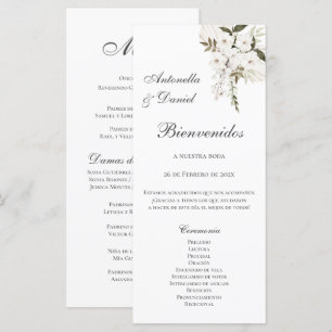Programme espagnol de mariage des choeurs
