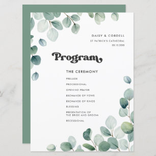 Programme Eucalyptus aquarelle mariage