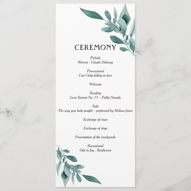 Programme Eucalyptus Cadre vert Bleu Bleu Blanc Noir (Devant)