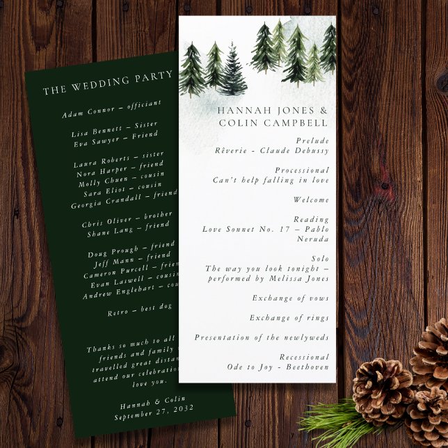 Programme Evergreen Mountain Glen Blanc Vert Noir (Créateur téléchargé)