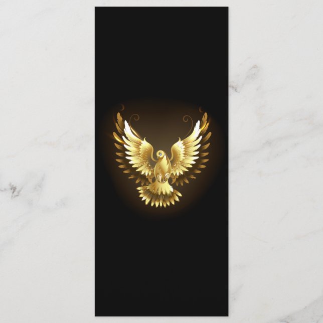 Programme Faux Gold Foil Peace Dove en noir (Devant)