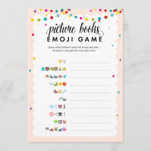 Programme Fiesta thème émoji livre photo baby shower jeu