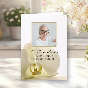 Programme Fleur d'orchidée sur le service funéraire blanc pl