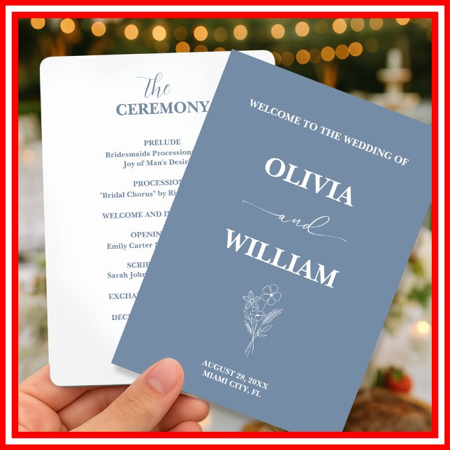 Programme Fleur sauvage Mariage bleu Dusty (Créateur téléchargé)