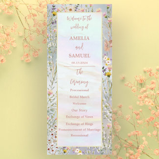 Programme Fleur sauvage rustique Pastel Garden Mariage
