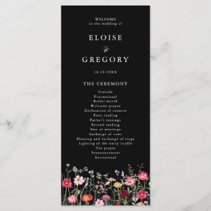 Programme Fleur sauvage Rustique Pays Floral Jardin Mariage