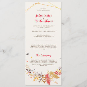 Programme Fleurs de forêt sauvage Mariage de feuillage de ch