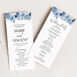 Programme Fleurs Florales Bleues Dusty Jardin Mariage