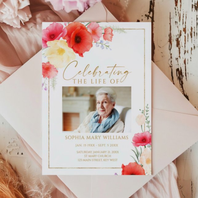 Programme Fleurs rouges délicates Ordre de service (Créateur téléchargé)