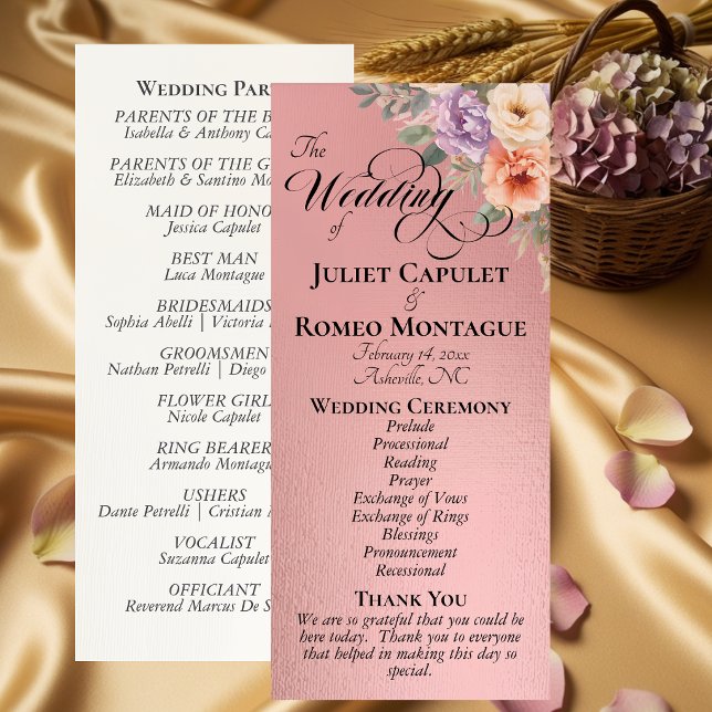 Programme Fleurs sauvages de printemps - Mariage Rose Gold (Créateur téléchargé)