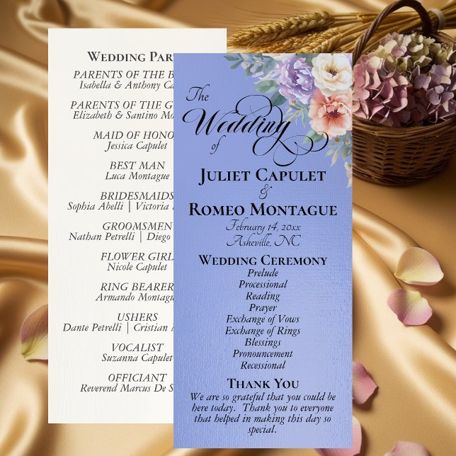Programme Fleurs sauvages printanières - Mariage bleu ciel (Créateur téléchargé)