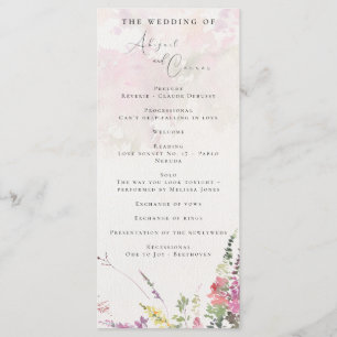 Programme Fleurs sauvages vibrantes rose violet jaune