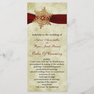 Programme Flocon rouge rustique,