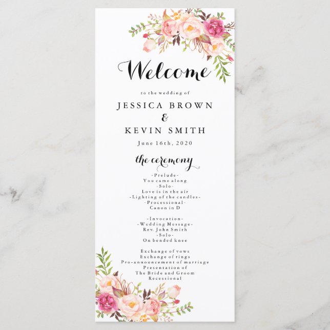 Programme Floral de pivoine rustique (Devant)