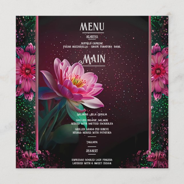 Programme Floral Lotus Mariage Suite | Starry Night Romance (Devant)
