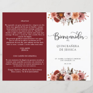 Programme Floral Quinceanera de Bourgogne