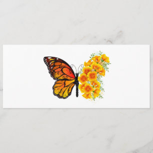 Programme Flower Butterfly with Yellow California Poppy