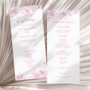 Programme Français Toile Classic Rose Floral Mariage