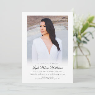 Programme Funérailles commémoratives de photos simples et él