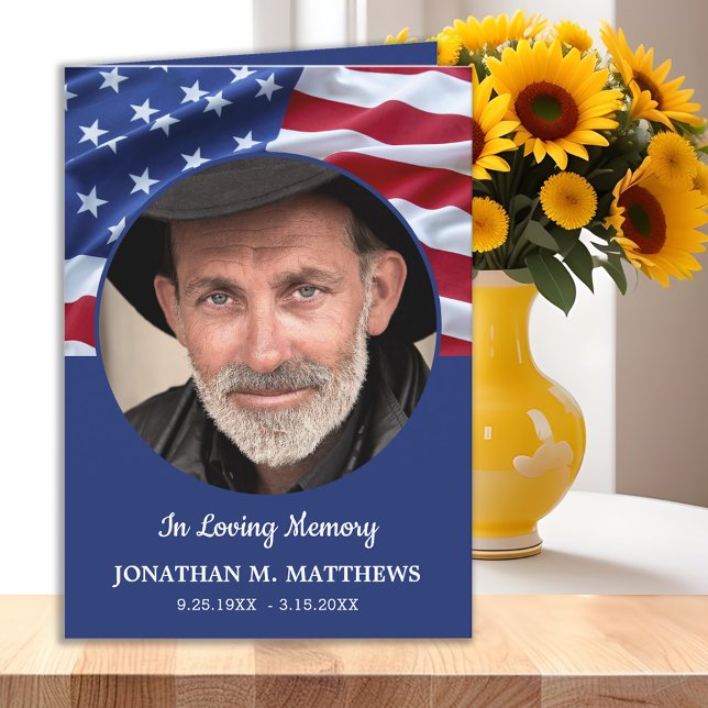 Programme Funérailles de vétéran du mémorial du drapeau amér (Créateur téléchargé)