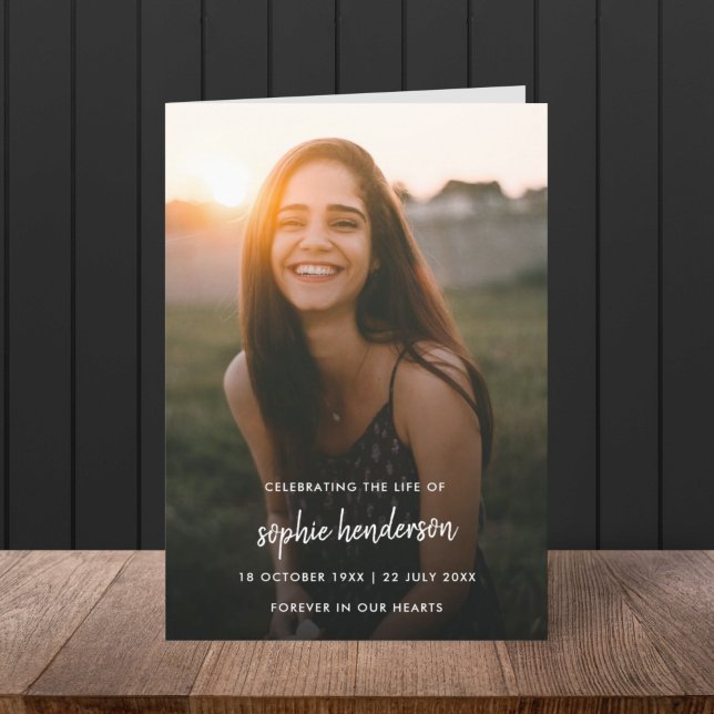 Programme Funérailles modernes | Ordre de service plié (Créateur téléchargé)