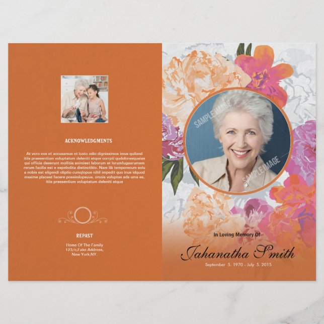 Programme funéraire commémoratif (Devant)