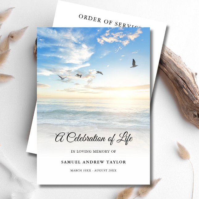 Programme funéraire de célébration de la vie sur l (Beach Celebration of Life Program)