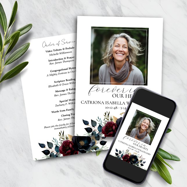 Programme funéraire floral de la marine de Bourgog (Créateur téléchargé)