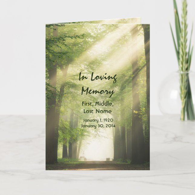 Programme funéraire Forêt forestière sur mesure (Devant)