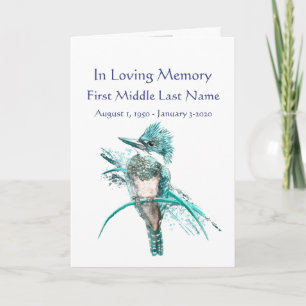 Programme funéraire Kingfisher Aquarelle Bird