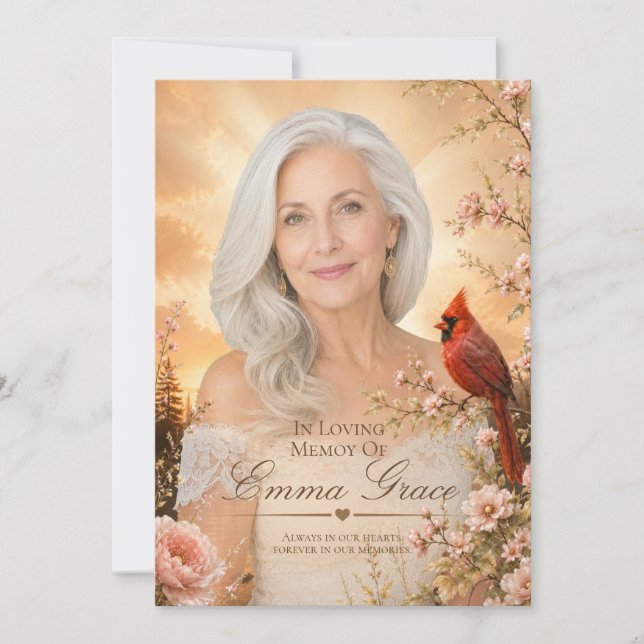Programme funéraire mémorial du cardinal pour elle (Devant)