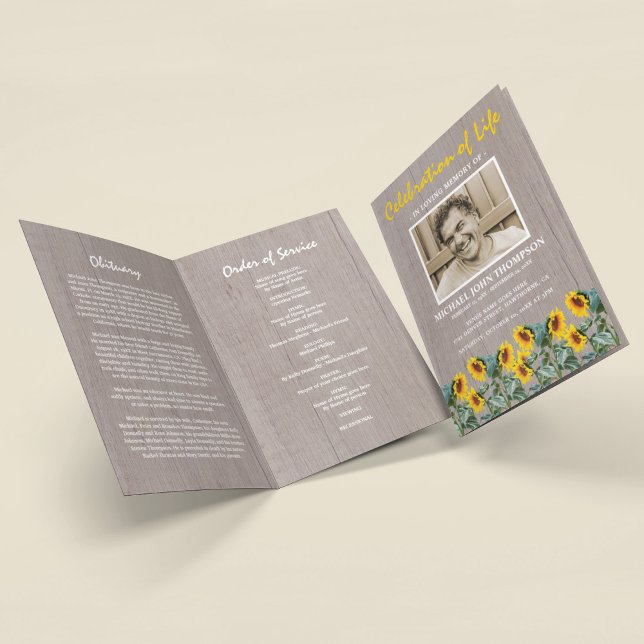 Programme funéraire | Orbitologie Rustique Sunflow (Créateur téléchargé)