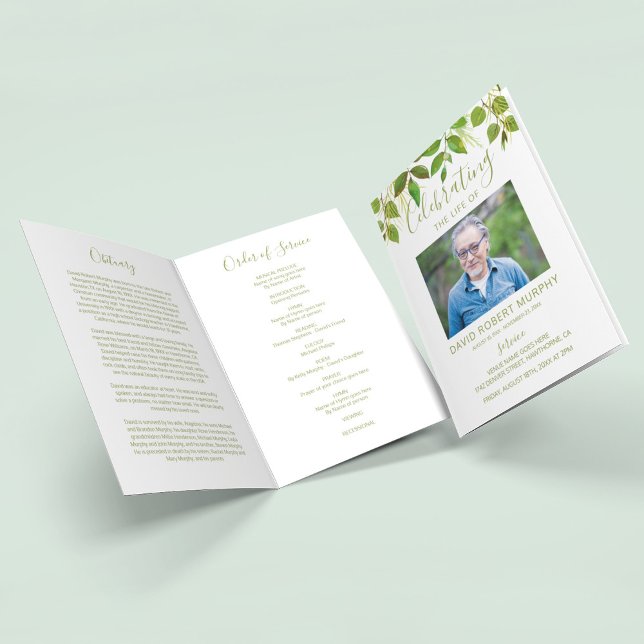 Programme funéraire | Ordre moderne du service (Créateur téléchargé)