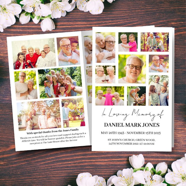 Programme funéraire photo moderne pour hommes (Créateur téléchargé)