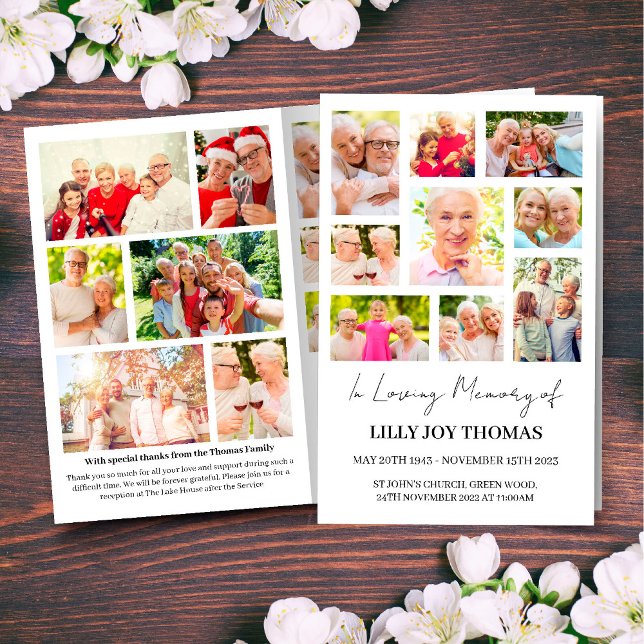 Programme funéraire photo moderne pour les femmes (Créateur téléchargé)