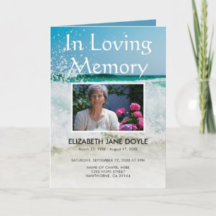 Programme funéraire sur la plage Ordre de servic