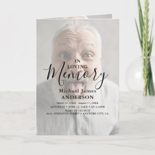 Programme funéraire sympathy Overlay Photo moderne