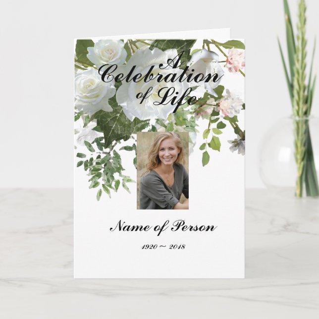 Programme funéraire White Roses (Devant)