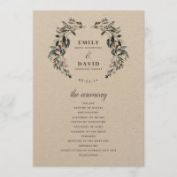 Garden Crest Rustique Kraft Floral Mariage Cérémon