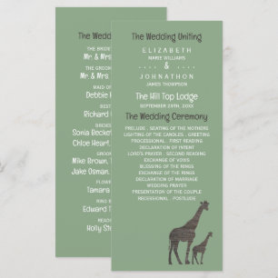 Programme Giraffe Safari d'argile, Mariage rustique