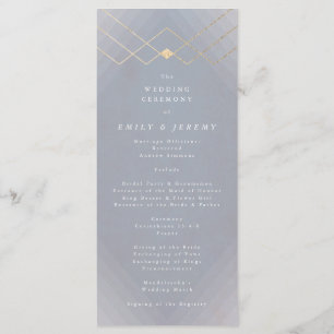 Programme Gold Grey Elegance Diamond Geo Deco Mariage