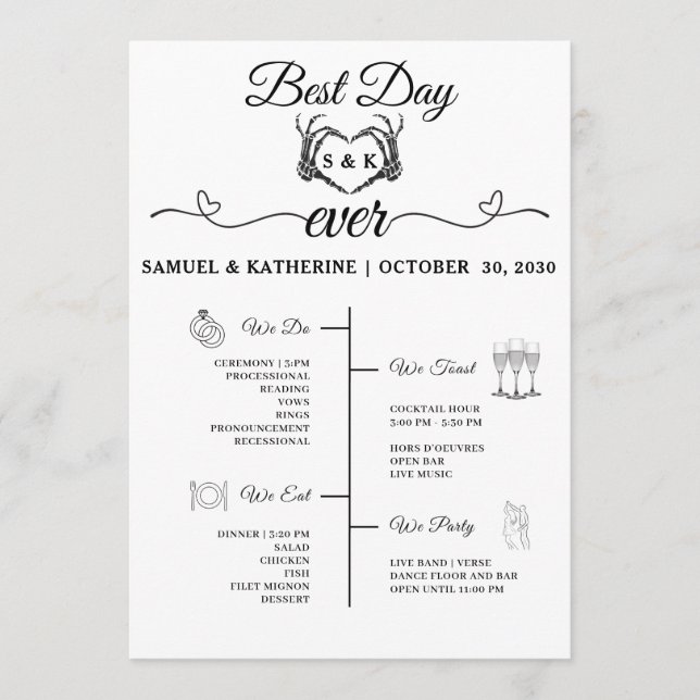 Programme Gothique Romantique Squelette main Halloween Maria (Devant)