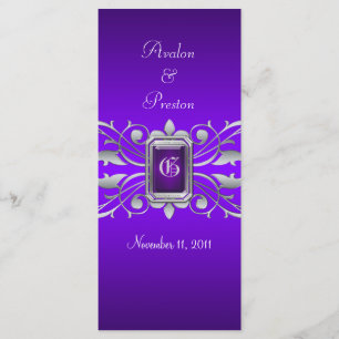 Programme Grand Duchess Silver Scroll Purple Wedple Programm