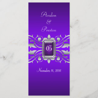 Programme Grand Duchess Silver Scroll Purple Wedple Programm