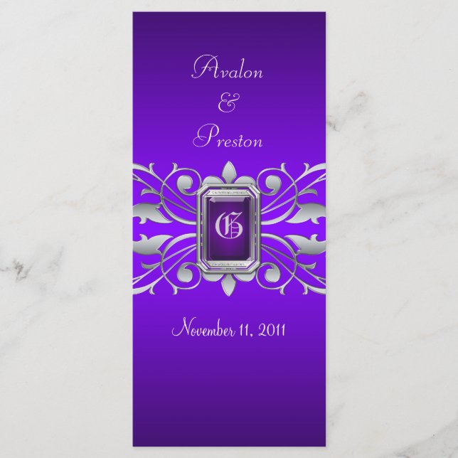 Programme Grand Duchess Silver Scroll Purple Wedple Programm (Devant)