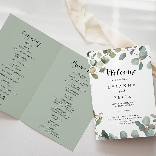 Programme Green Eucalyptus Foliage Delight Folight Mariage (Créateur téléchargé)