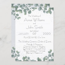 Programme Green Eucalyptus Simple Boho Floral